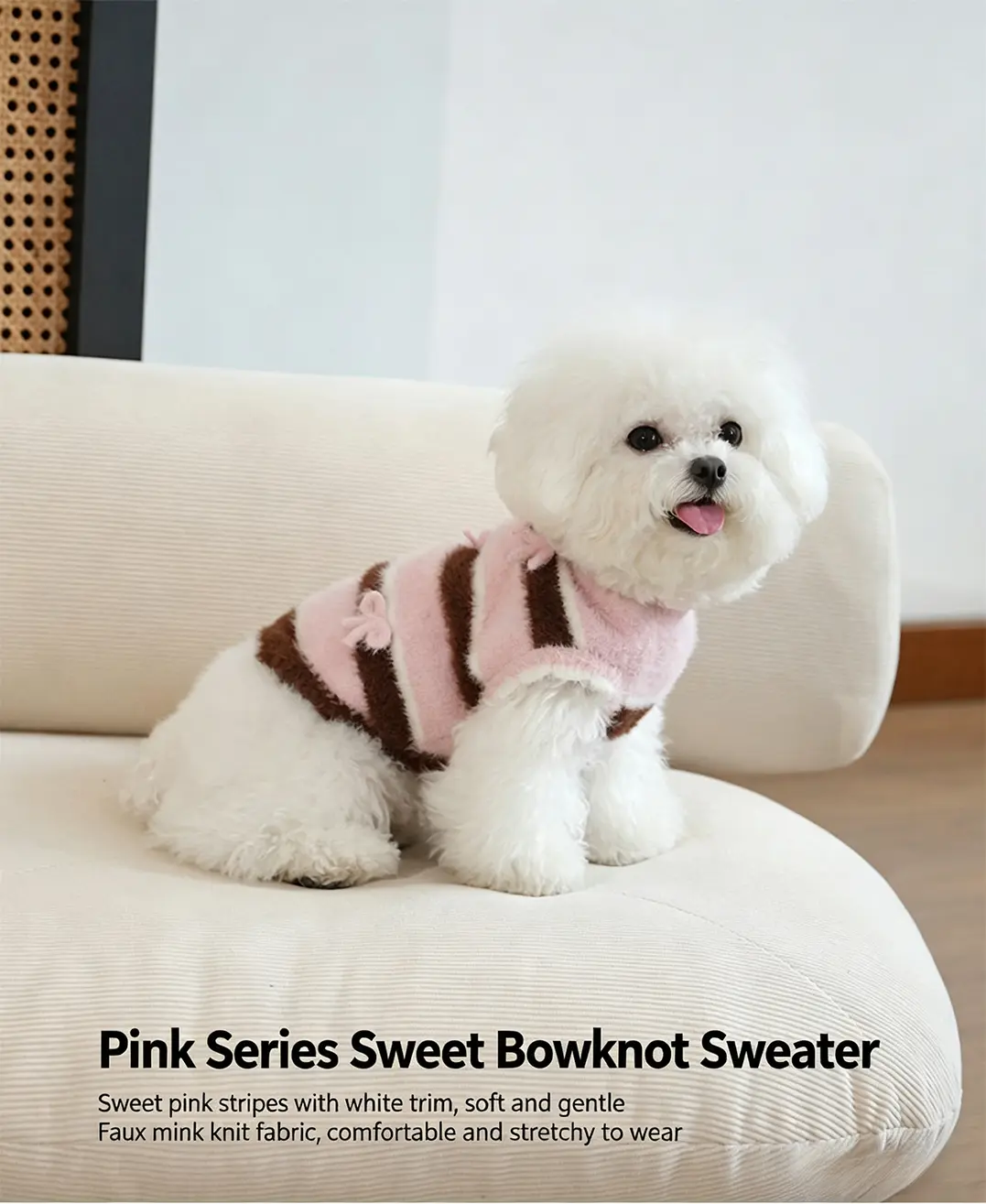 Pink Series Sweet Bowknot Sweater