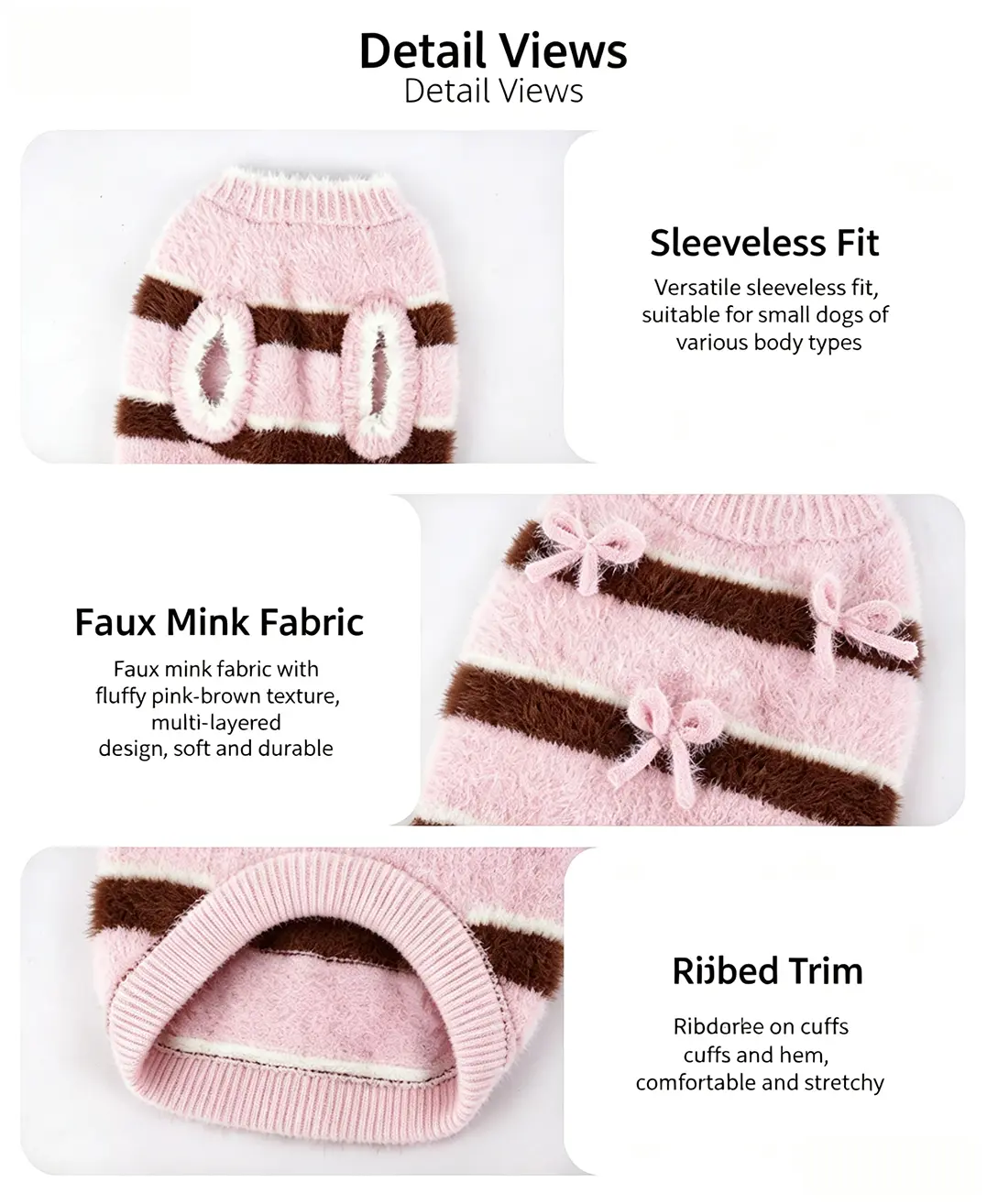 Pink Series Sweet Bowknot Sweater