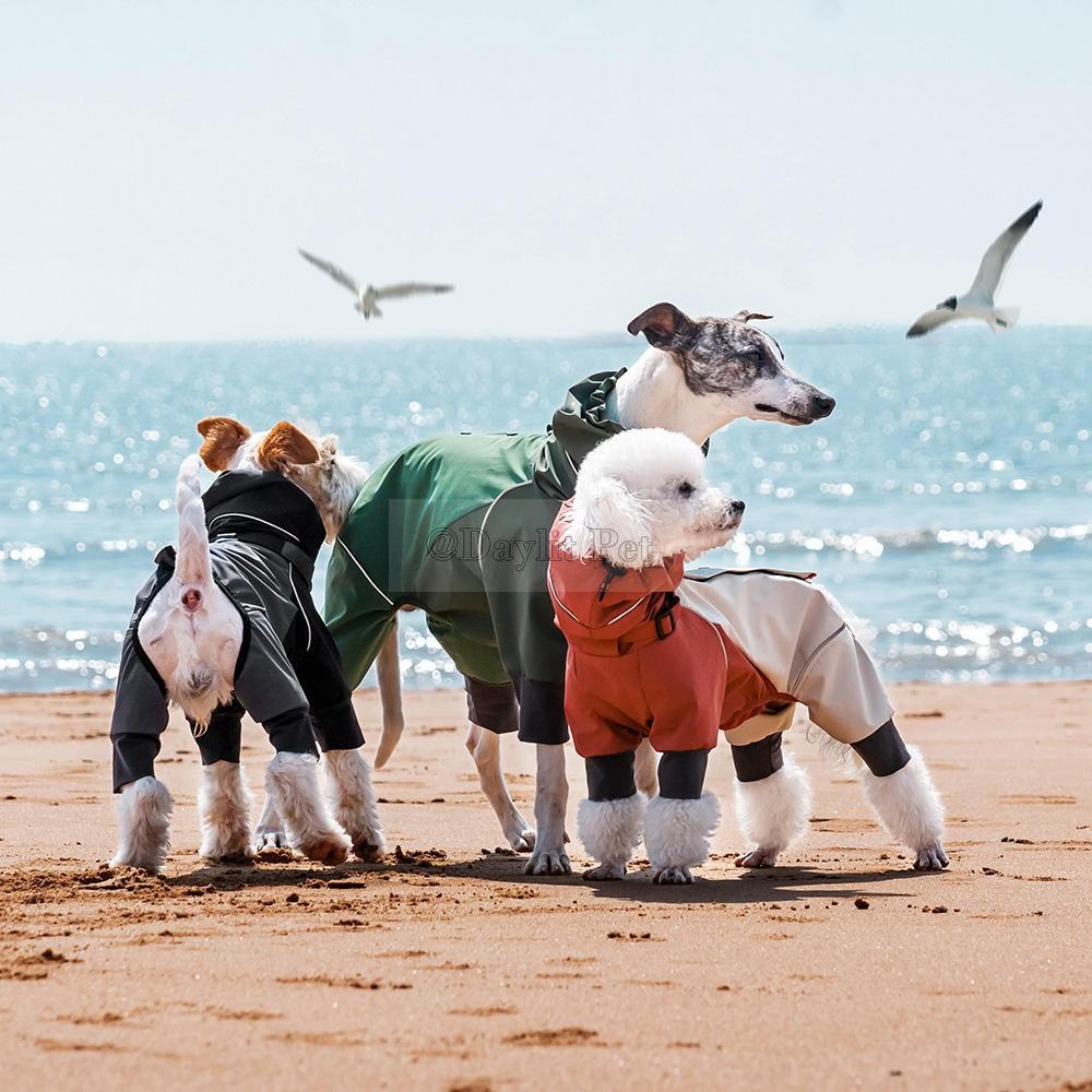 Dog Raincoats Waterproof Jumpsuit Pet Adjustable Luxury Raincoat Packable Raincoat for Dogs