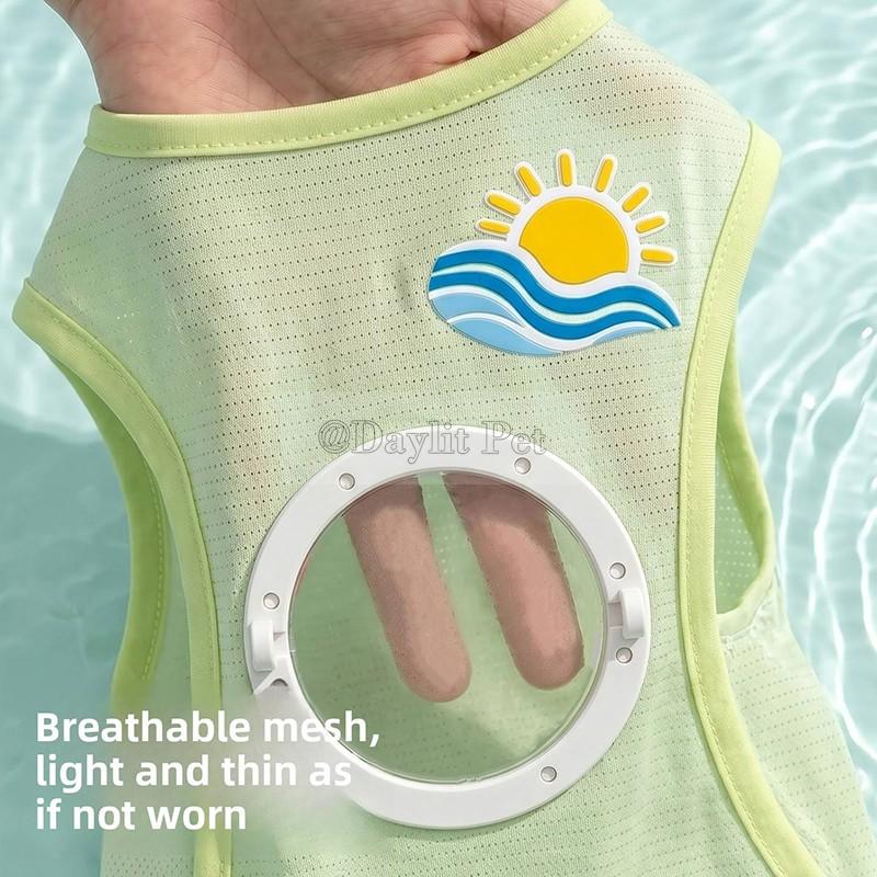 Ice Silk Dog Cooling Vest UV Sun Protection Breathable Sleeveless Summer Pet Cool Shirt for Small Medium Dogs Outdoor Walking