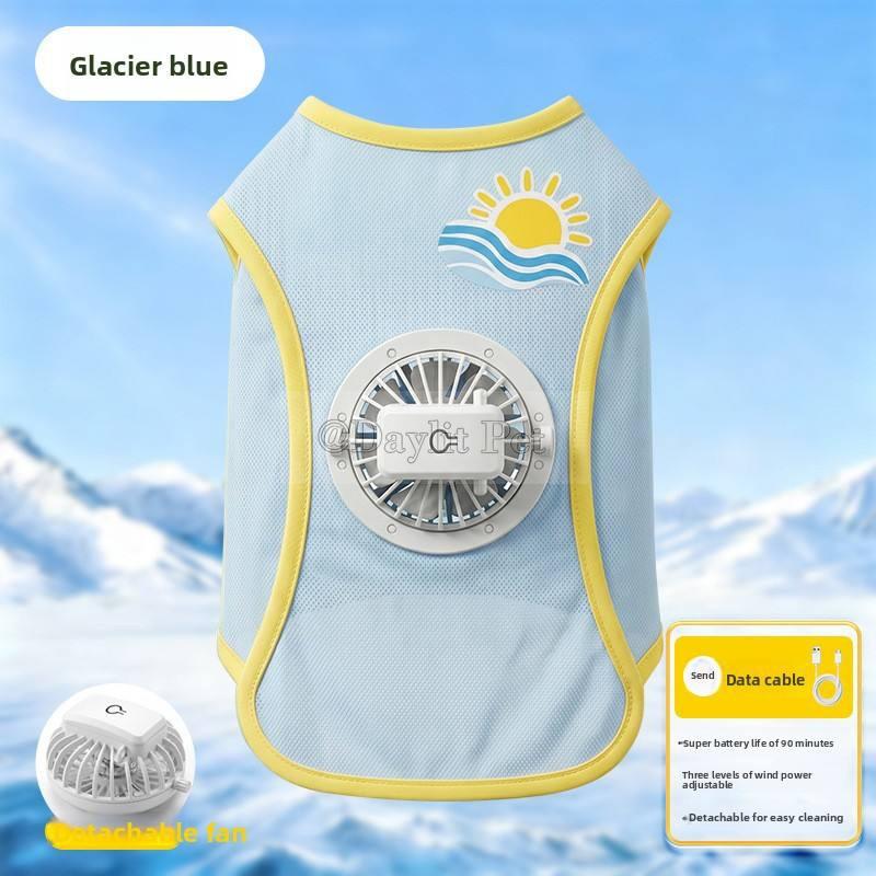 Ice Silk Dog Cooling Vest UV Sun Protection Breathable Sleeveless Summer Pet Cool Shirt for Small Medium Dogs Outdoor Walking