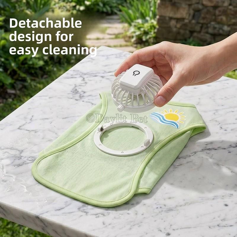 Ice Silk Dog Cooling Vest UV Sun Protection Breathable Sleeveless Summer Pet Cool Shirt for Small Medium Dogs Outdoor Walking