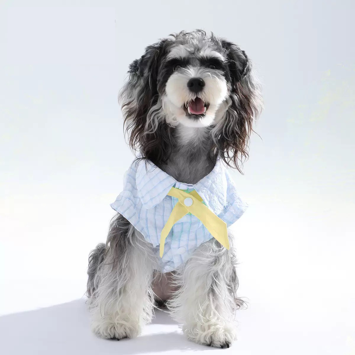 Ins Style Plaid Dog Shirt, Thin Pet Clothes for Spring & Summer