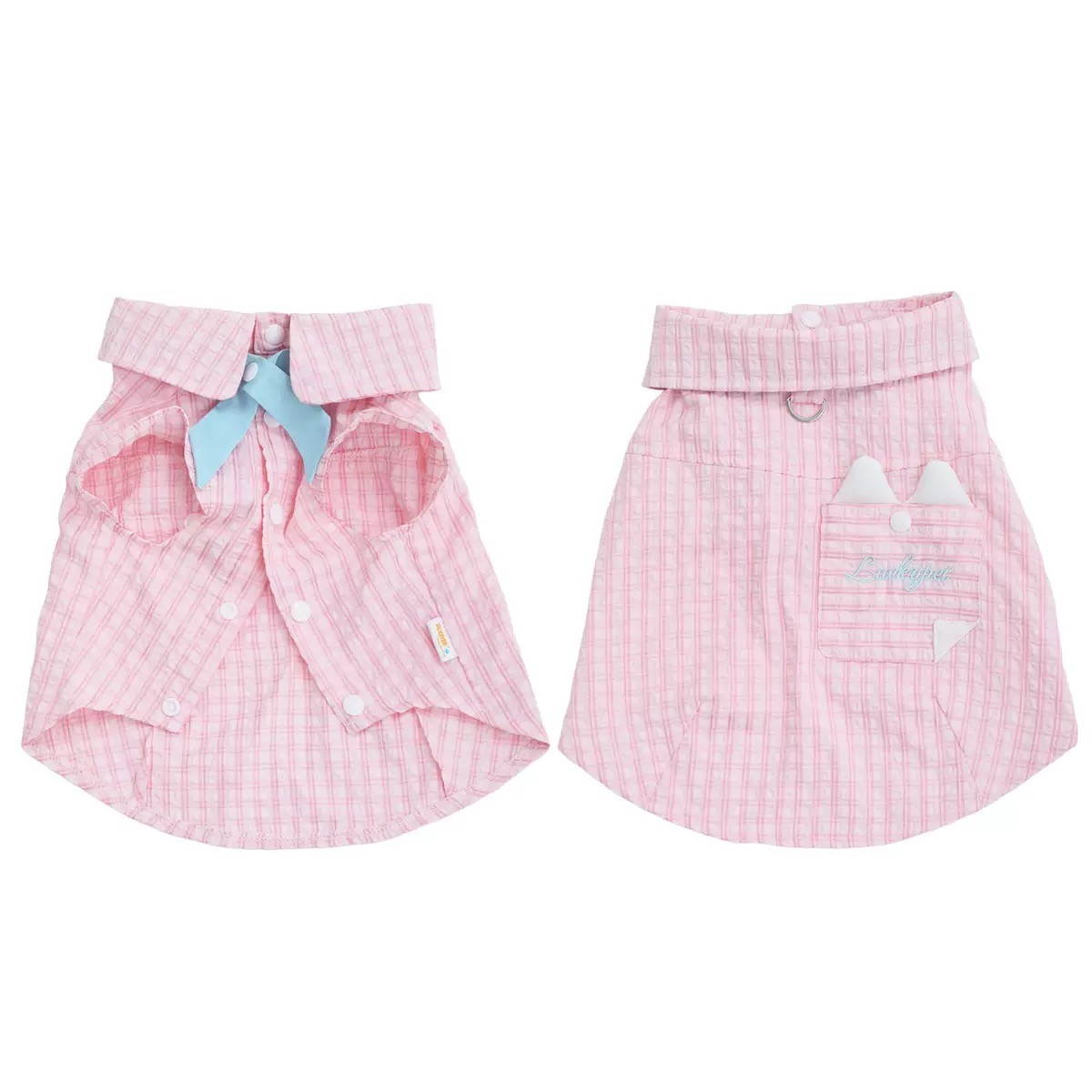Ins Style Plaid Dog Shirt, Thin Pet Clothes for Spring & Summer