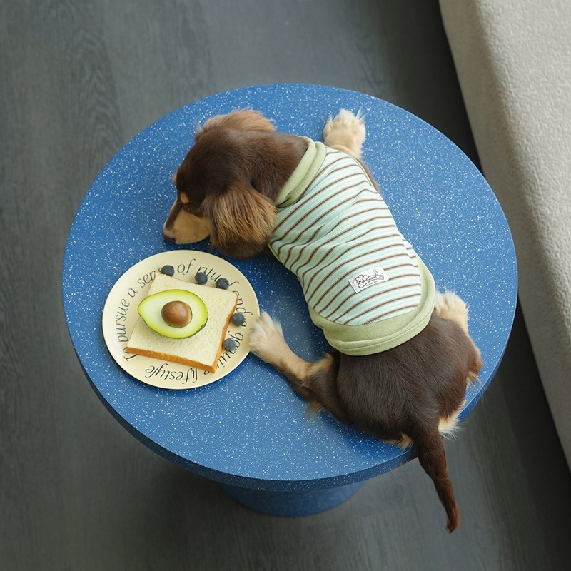 Milk‑Strip Warm Wool Turtleneck Pet Sleeveless Vest