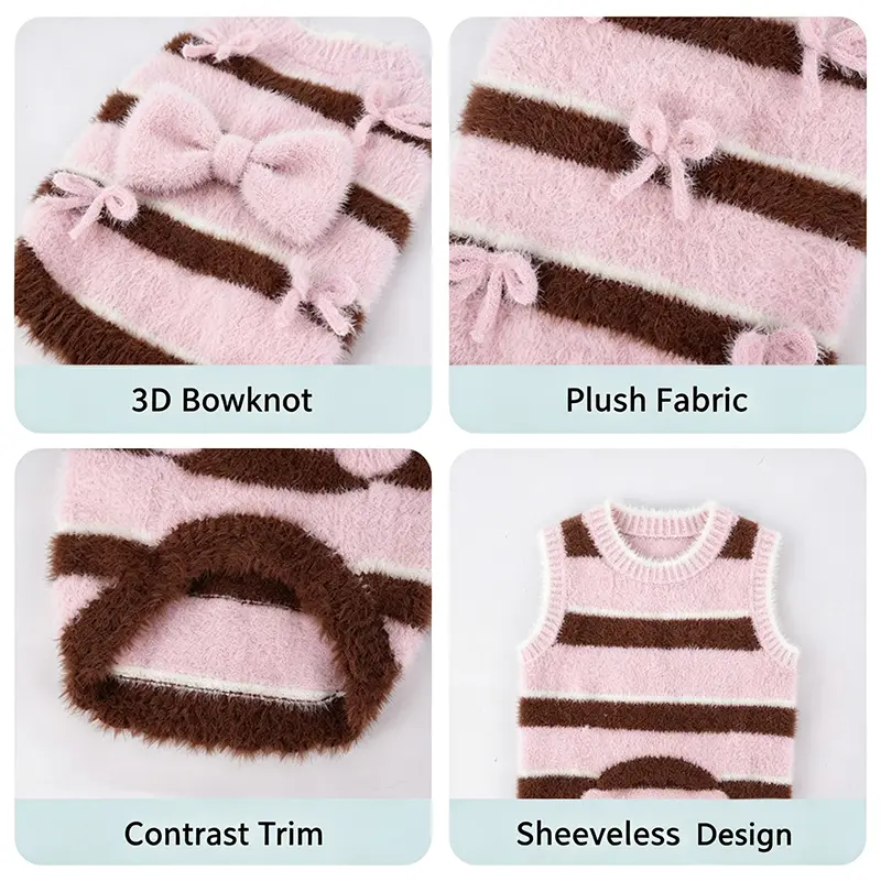 Pink Series Sweet Bowknot Sweater - Image 5