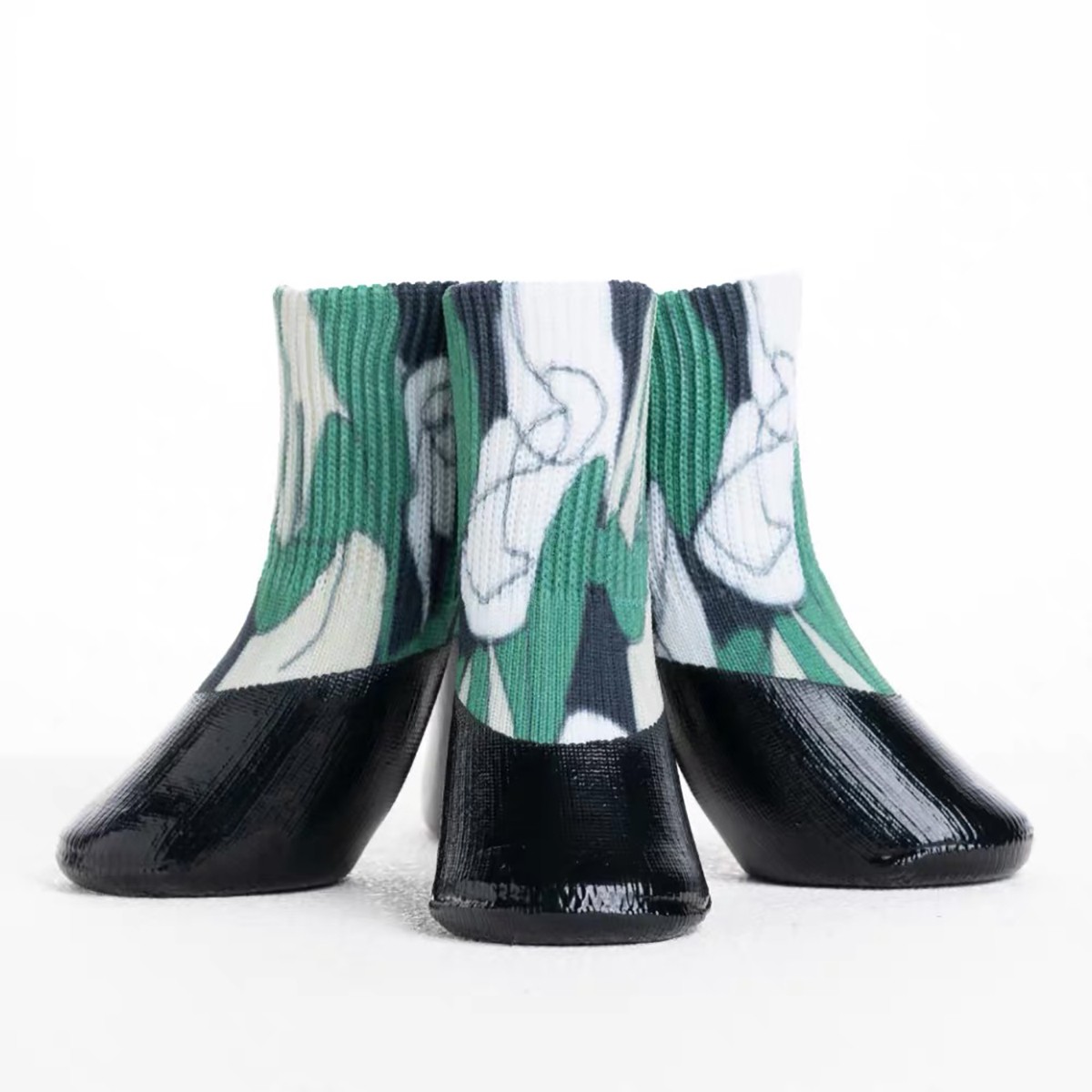 Printed Waterproof Dog Sock Boots With Adjustable Strap - Image 5