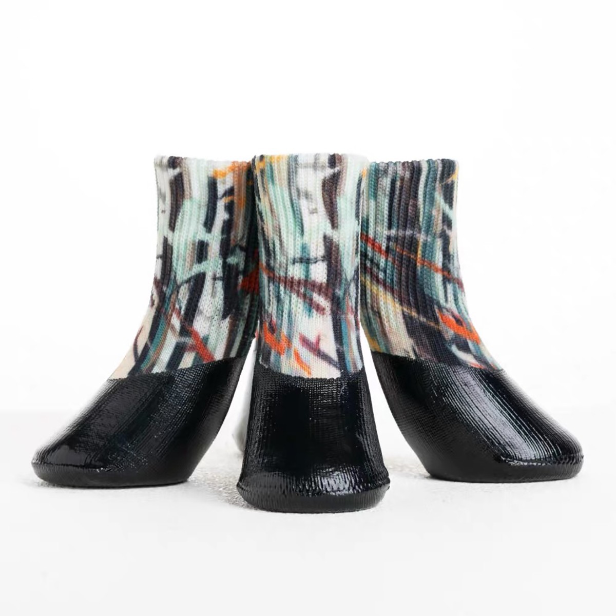 Printed Waterproof Dog Sock Boots With Adjustable Strap - Image 6