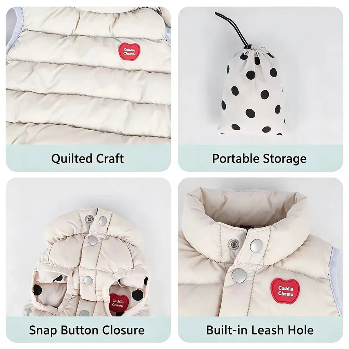 Puffy Reversible Padded Pet Coat - Image 5