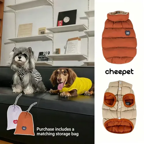 Puffy Reversible Padded Pet Coat