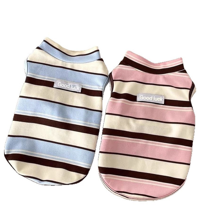 Striped Pet Tank Top Soft Cotton Sleeveless Vest